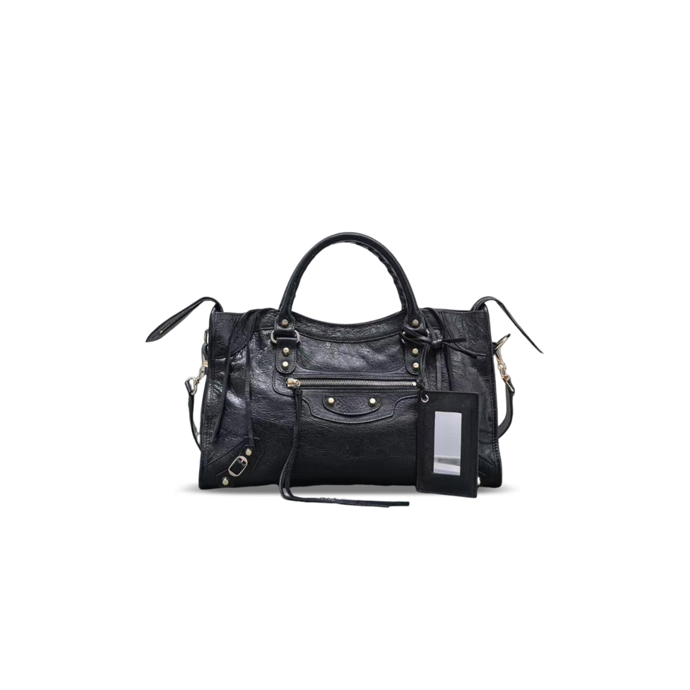BALENCIAGA WOMEN LE CITY BAG  MEDIUM  IN BLACK 8063952ABEK1000 (38*24*15cm)